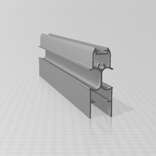 1202 - M3 18 MM PLEATED FLY SCREEN SLIDING PROFILE 